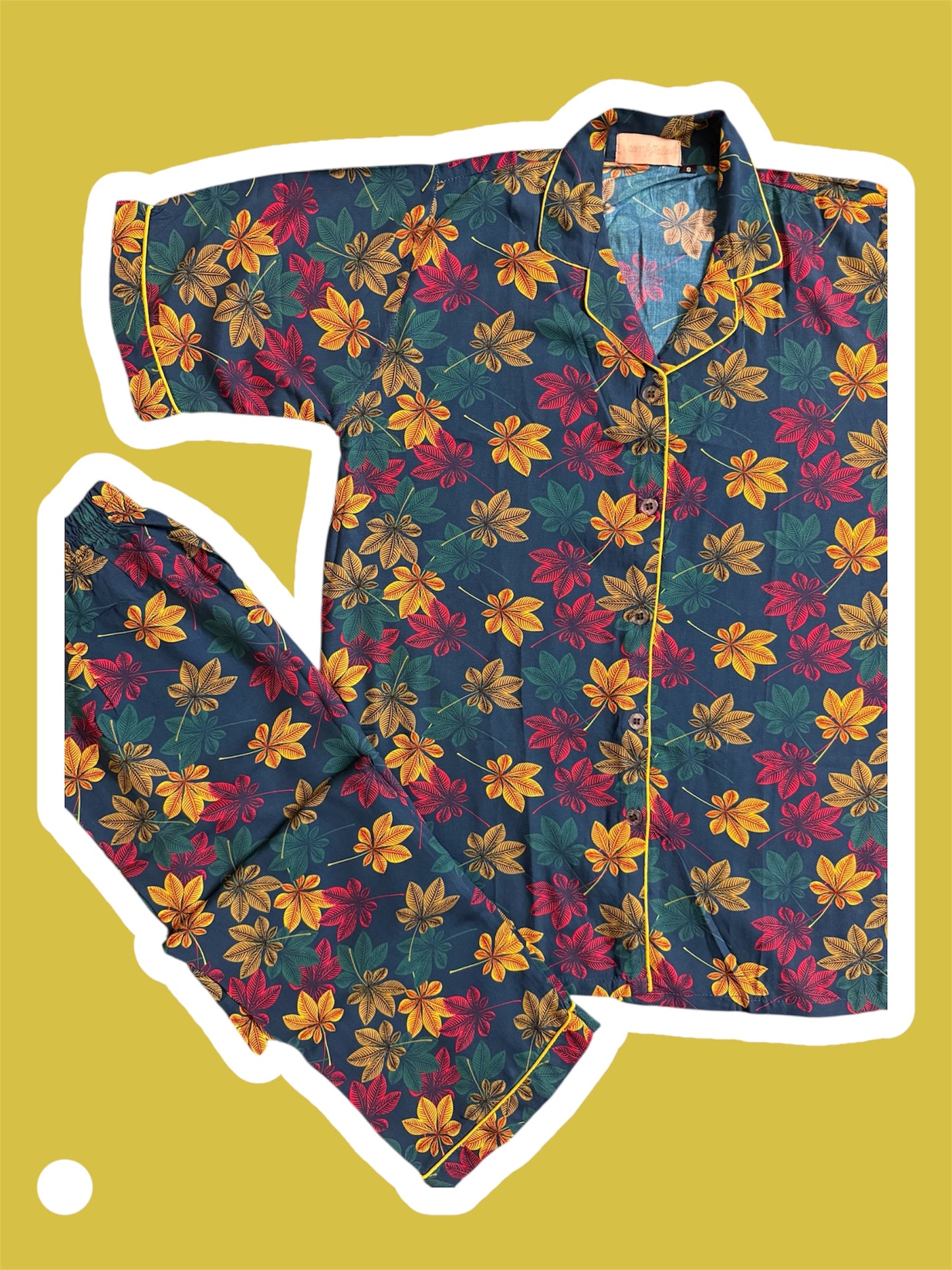 AUTUMN CANOPY PRINT LINEN PJS