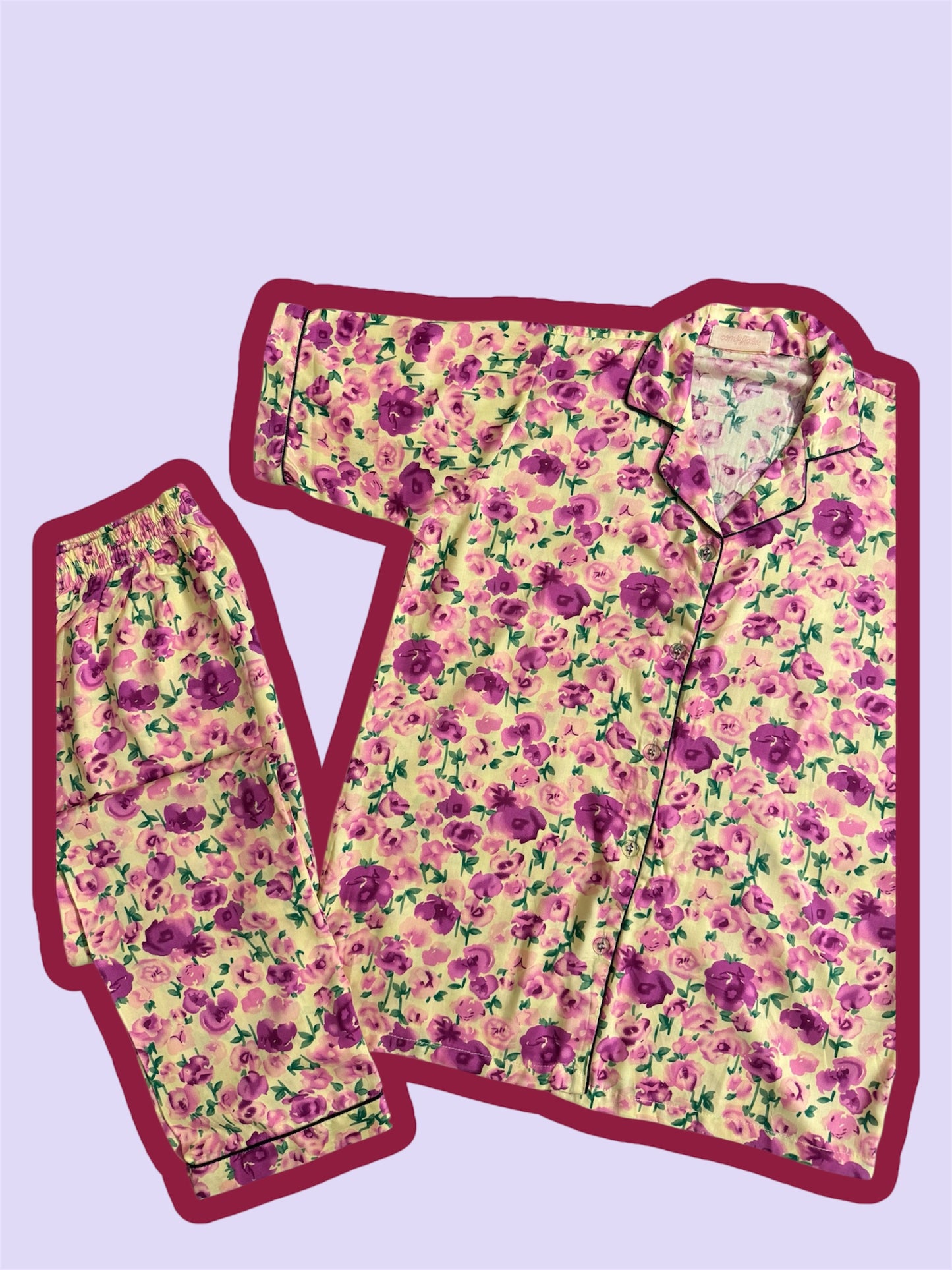 VINEYARD ROSE PRINT LINEN PJS