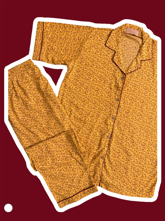 WHISPERING VINES PRINT LINEN PJS